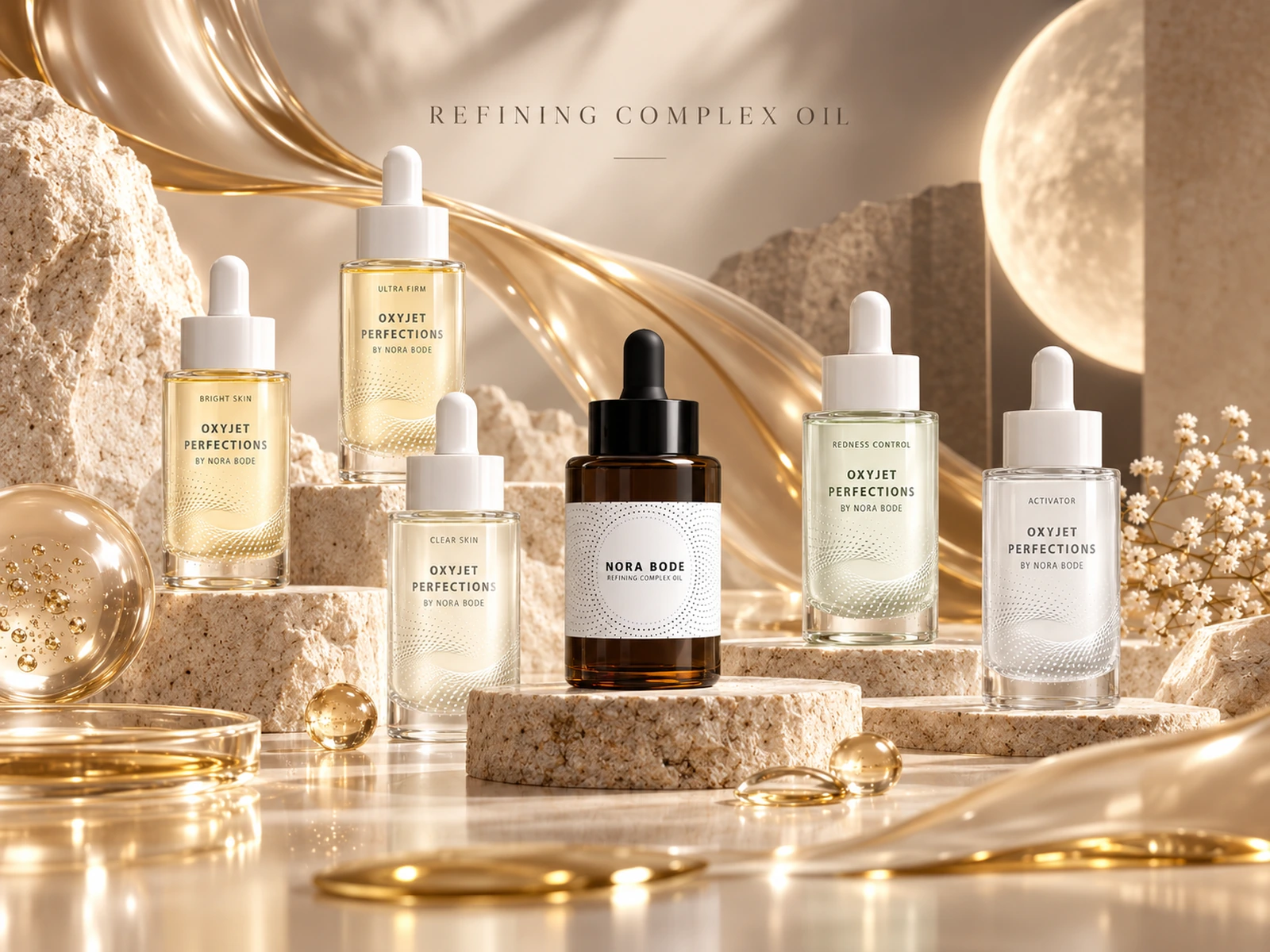 Nora Bode Refining Complex Oil met OXYJET Perfections