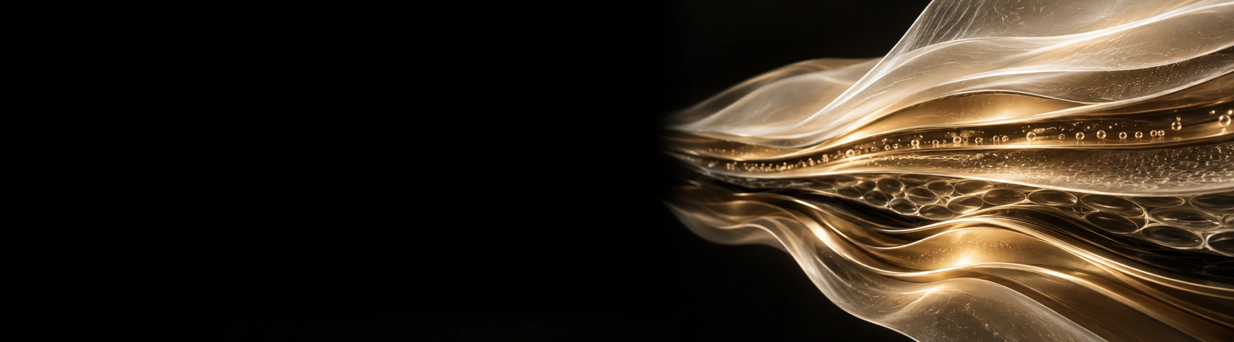Abstracte gelaagde huidstructuur met warme gouden lichtlijnen